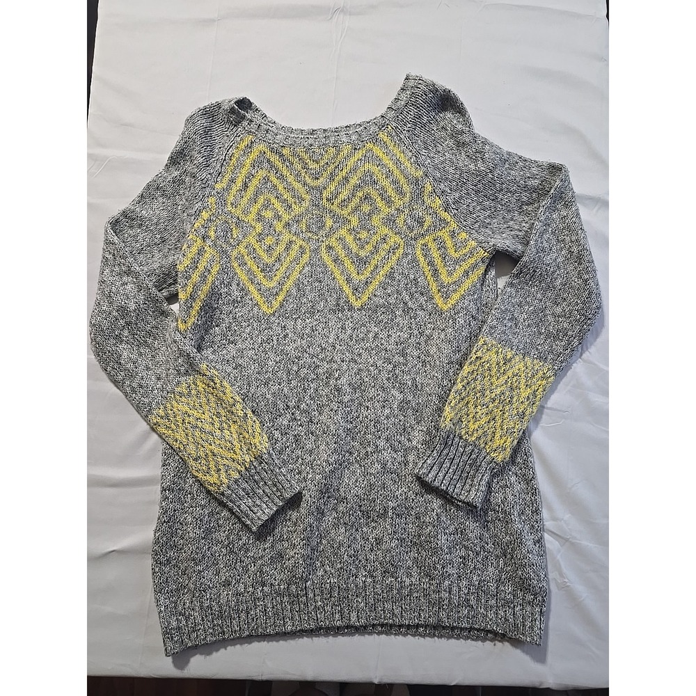 Maurice's Women's Gray Medium Knit Long Sleeve Sweater Geometric